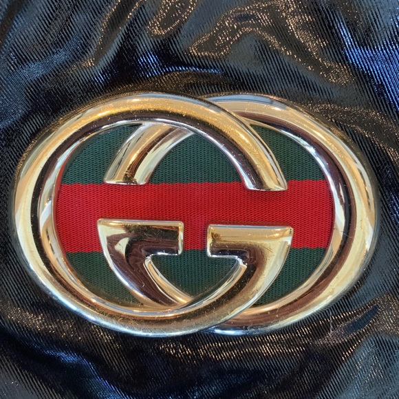 Black patent Gucci hobo bag - Picture 2 of 7